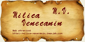 Milica Venečanin vizit kartica